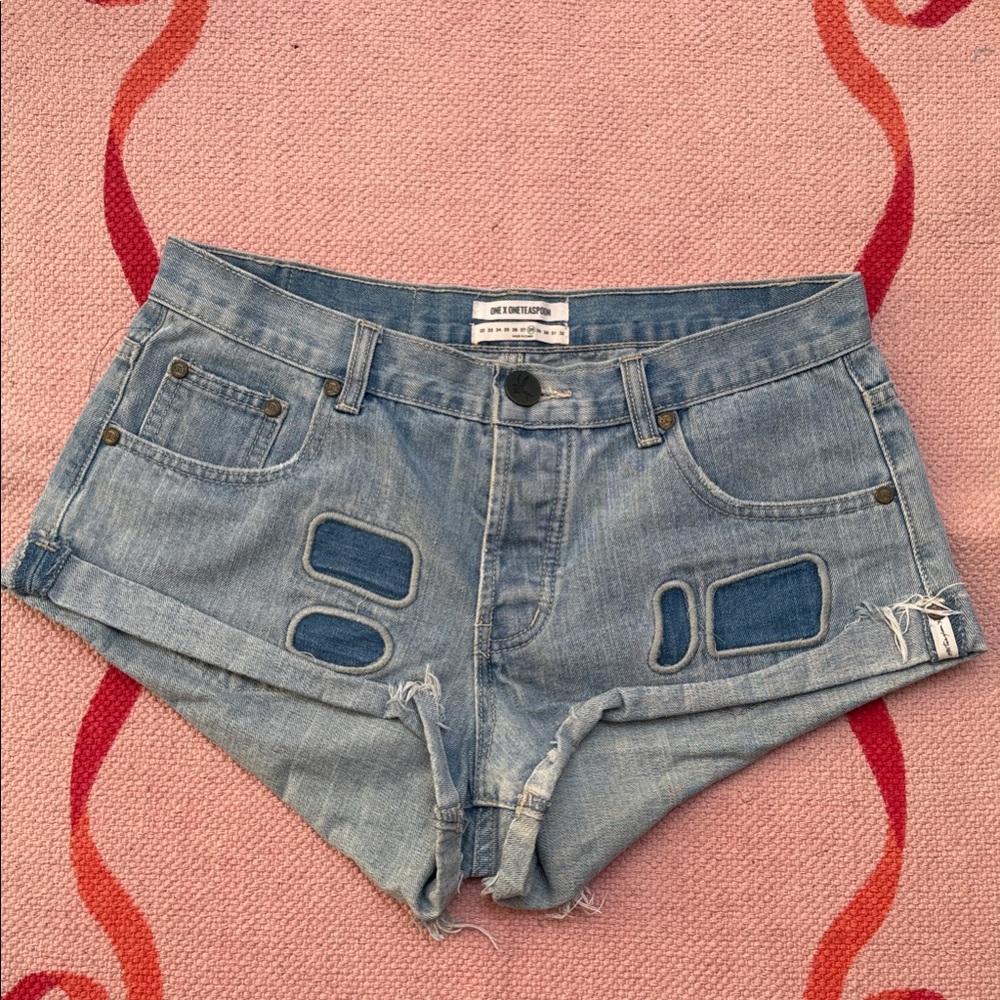 One Teaspoon St Valentine Bandits Denim Shorts